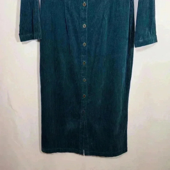 Vintage FADS 90s corduroy button up down long sleeve dress farm core 90s size 6 - Picture 3 of 12